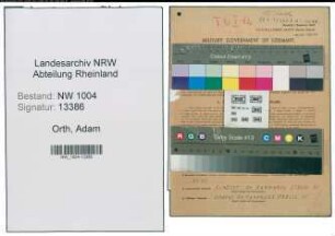 Entnazifizierung Adam Orth , geb. 23.08.1901 (Kapitaen)