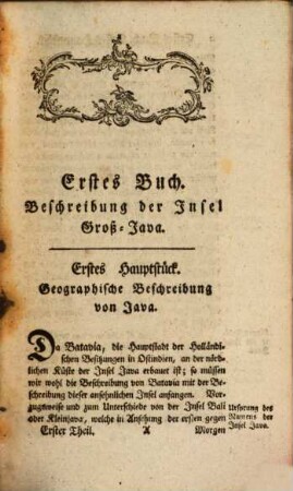 Beschreibung und Geschichte der Hauptstadt in dem Holländischen Ostindien Batavia : nebst geographischen, politischen und physikalischen Nachrichten von der Insel Java, 1