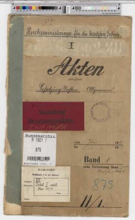 Besatzungslasten. Allgemeines