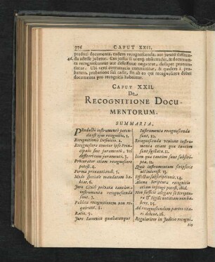 Caput XXII. De Recognitione Documentorum.