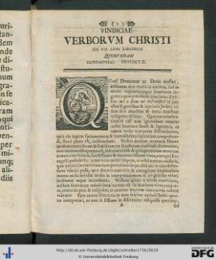 Vindiciae Verborum Christi ēli ēli lama sabachthani Quorundam Parermēneiais Oppositae.