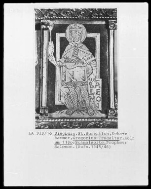Tragaltar des heiligen Gregorius — Schmalseite mit den Propheten Johel, Jeremias und Salomon — Der Prophet Salomon