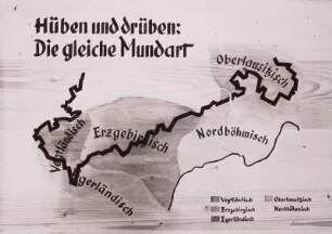 Hüben und drüben: Graphische Darstellung des sächsisch-sudetendeutschen Grenzgebietes