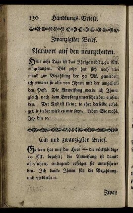 Zwanzigster Brief. - Neun und zwanzigster Brief.