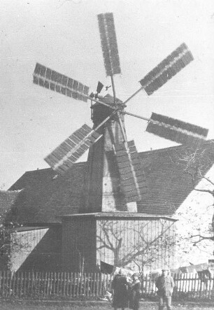 Obercunnersdorf. Windmühle, Gehöft von Paul Heinrich, Haus-Nr. 260, Repro (Bildersammlung Christfried Heinrich, Obercunnersdorf)