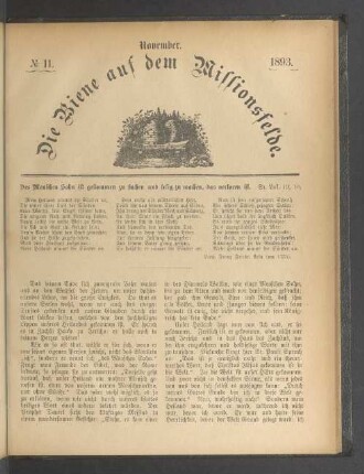 N° 11. November. 1893