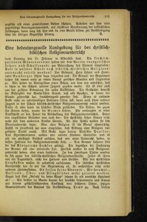 ¬Eine¬ bedeutungsvolle Kundgebung für den christlich-biblischen Religionsunterricht