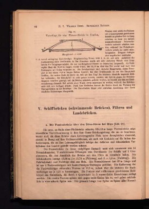 V. Schiffbrücken (schwimmende Brücken), Fähren und Landebrücken.