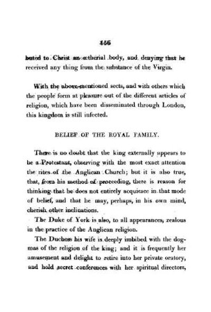 Belief of the Royal Family
