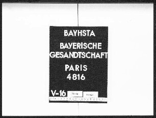 Montmorency - Morres, I. Louise Gräfin von, Hofdame der Königinwitwe Karoline von Bayern, Paßvisierung und Empfehlung