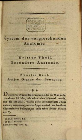 System der vergleichenden Anatomie, 3