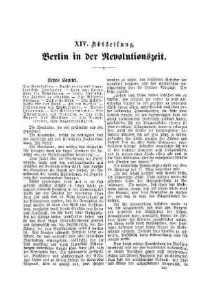 XIV. Abtheilung. Berlin in der Revolutionszeit