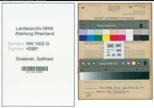 Entnazifizierung Gotthard Graesner, geb. 30.03.1907 (Schneider)
