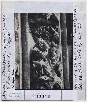 Amiens: Kathedrale, Honoratusportal, 3. Archivolte rechts, Haggai