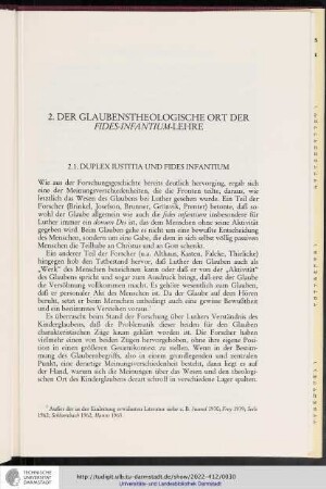 2. Der glaubenstheologische Ort der Fides-Infantium-Lehre