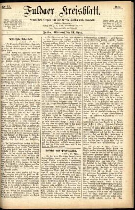 Ausgabe vom Mittwoch, den 24. April 1878.