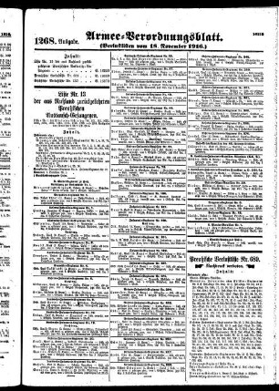 1268. Ausgabe. Samstag, 18. November 1916