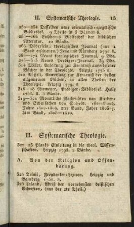 II. Systematische Theologie
