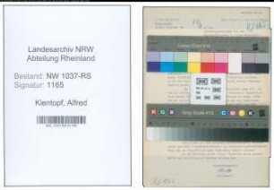 Entnazifizierung Alfred Kientopf , geb. 00.00.0000 (Verw.Beamter)