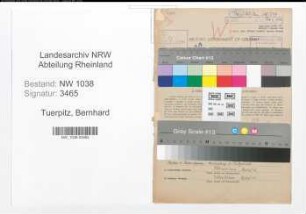 Entnazifizierung Bernhard Tuerpitz , geb. 11.11.1911 (Angestellter)
