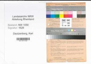 Entnazifizierung Karl Dautzenberg , geb. 23.11.1904 (Spediteur)