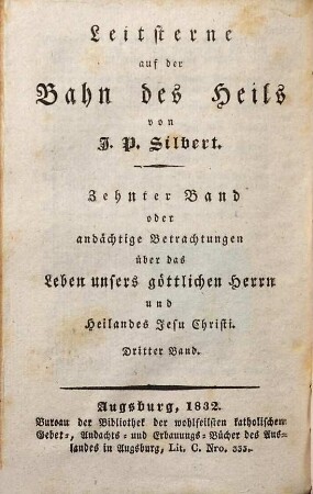 Andächtige Betrachtungen über das Leben unsers göttlichen Herrn und Heilandes Jesu Christi, 3
