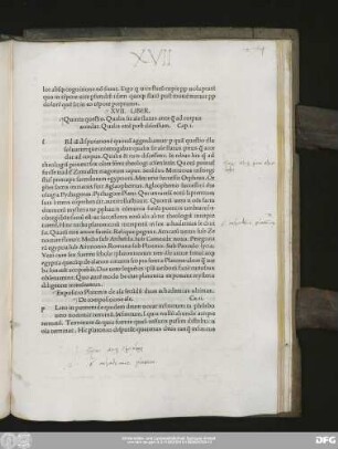 XVII. Liber.