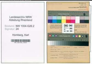 Entnazifizierung Karl Homberg , geb. 16.09.1897 (Bankangestellter)