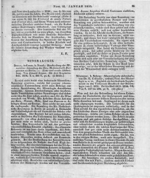 Glocker, E. F.: Mineralogische Jahreshefte. H. 3. Nürnberg: Schrag 1833-34 Nebent.: Supplement zu Glocker's Handbuch der Mineralogie aus dem Jahre 1831