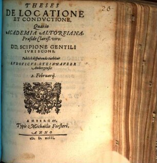 Theses de locatione et conductione