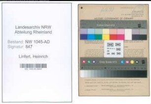Entnazifizierung Heinrich Linfert , geb. 25.08.1891 (Beamter)