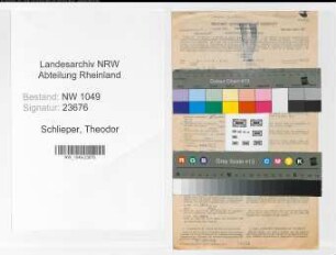 Entnazifizierung Theodor Schlieper , geb. 15.07.1896 (Lokfuehrer)