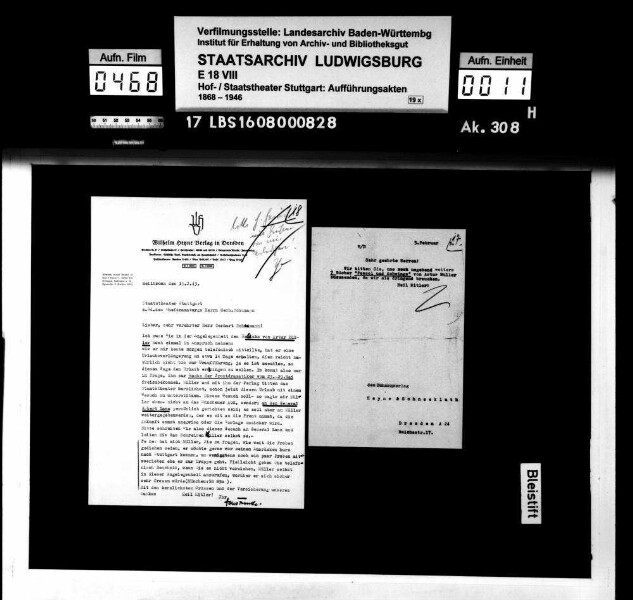 Fessel und Schwinge. Schauspiel von Artur Müller