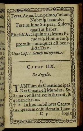 Caput IIX. De Angelis.