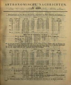 Astronomische Nachrichten : = Astronomical notes. 43. 1856