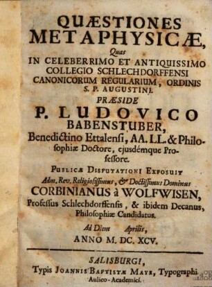 Quaestiones metaphysicae