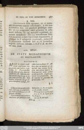 Tit. XXXV. De Statu Monachorum Et Regularium.