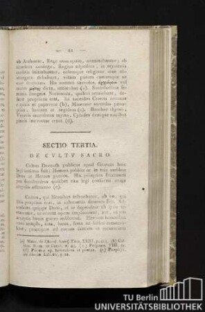 Sectio tertia. De cultu sacro.