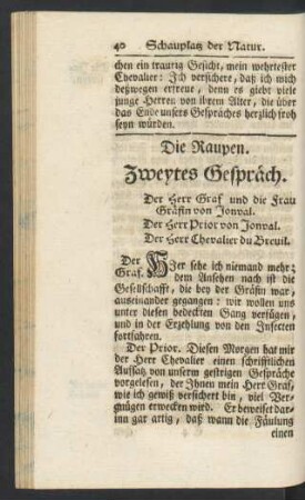 Die Raupen. Zweytes Gespraech.