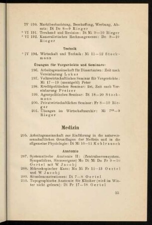 55-61, Medizin