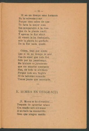 K. Morra en desgracia