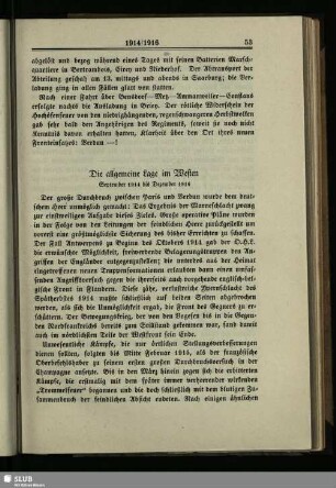 Die allgemeine Lage im Westen