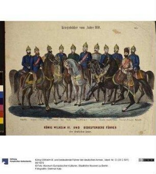 König Wilhelm III. und bedeutende Führer der deutschen Armee.