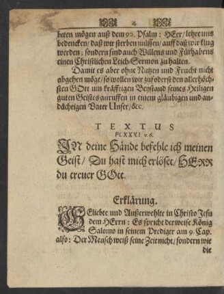 Textus Ps. XXXI. v. 6.