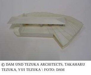 Floating Roof House - Modell des Gesamtgebäudes
