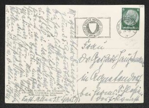 Brief von Irma Klimsch an Margarete Hauptmann