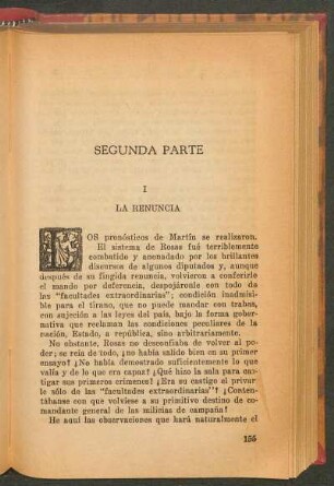I - La renuncia
