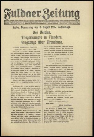 Ausgabe vom Donnerstag, den 03. August 1916.