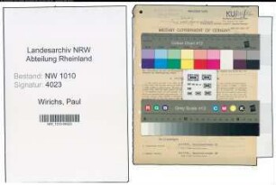 Entnazifizierung Paul Wirichs , geb. 09.02.1898 (Brauereibesitzer)