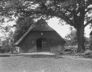 Bauernhaus : Niedersächsisches Bauernhaus mit Reetdach.